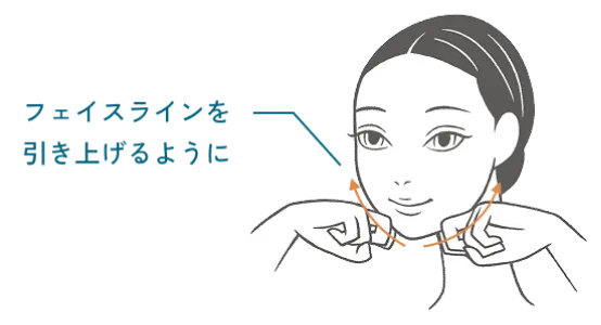 フェイスラインを引き上げる画像